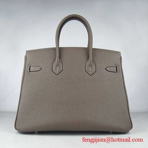 Hermes Birkin 35cm Tendon Veins Leather Bag Khaki Silver Hardware Hermes Birkin 35cm Tendon Veins Leather Bag Khaki Silver Hardware